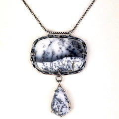 Black and White Necklace Opal Mettle by Abby