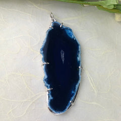 Blue Agate Necklace Mettle by Abby