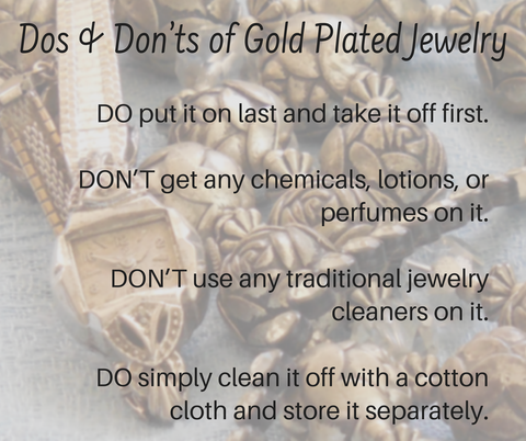 how to take care of gold plated jewelry