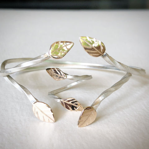 Gold Leaves Branch Jewelry