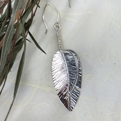 Single Feather Earring Mettle by Abby.jpg