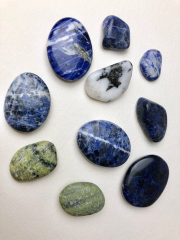 soldalite and gemstones from Chamonix, France
