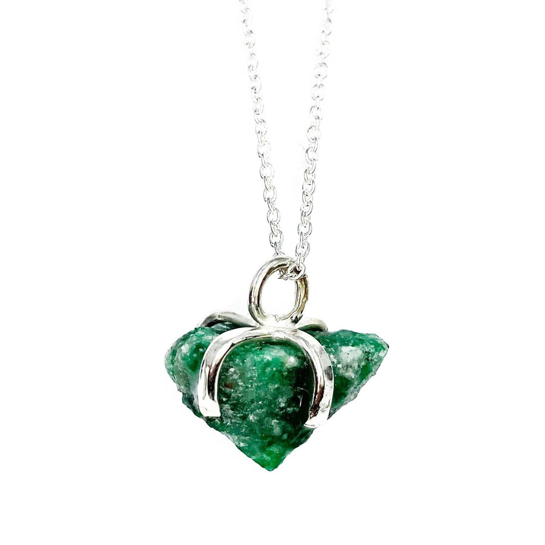 Raw Emerald Crystal Necklace – Mettle by Abby