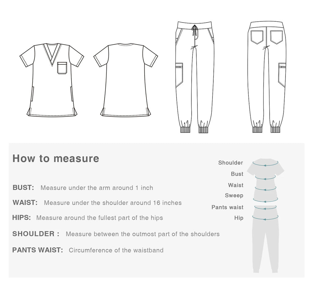 Phillip Scrubs Size Chart Support