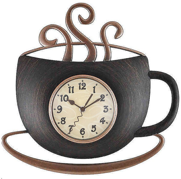 coffee cup clock for kitchen