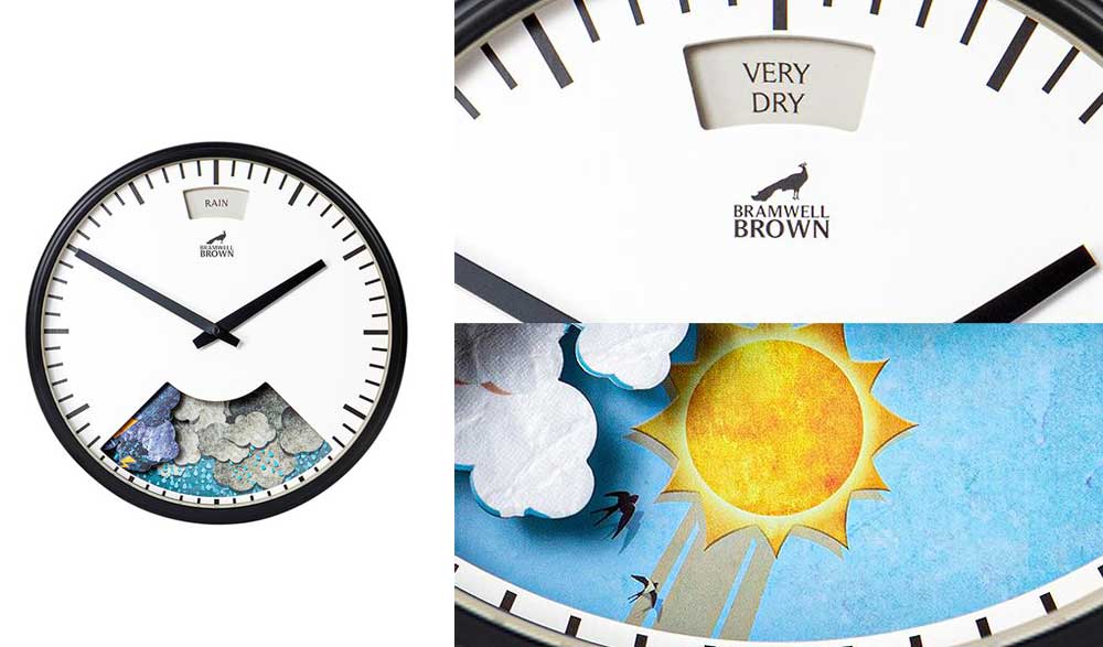 Bramwell Brown Weather Clock