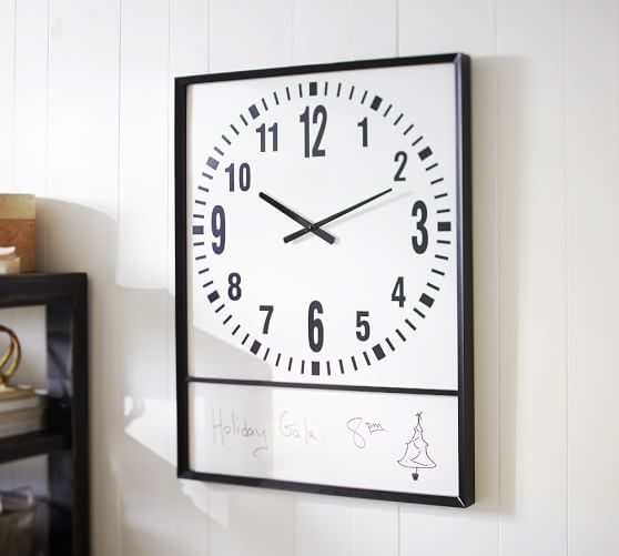 whiteboard clock for kitchen