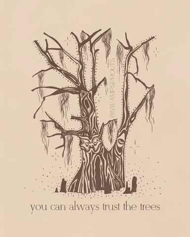 Illustration of a Louisiana Bald Cypress tree