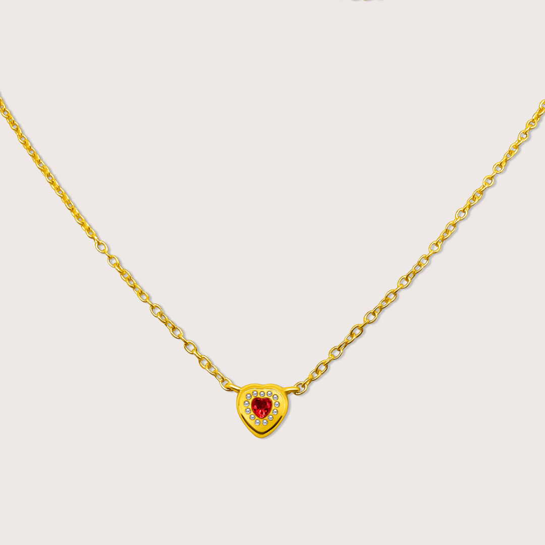 Medina Heart Necklace in Gold