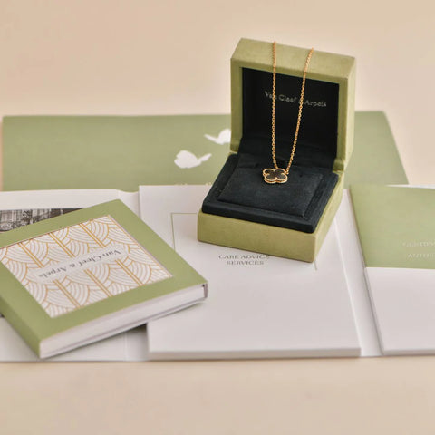 Van Cleef & Arpels Vintage Alhambra Grey Mother of Pearl Pendant Necklace