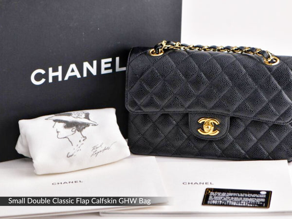 Chanel Small Double Classic Flap Calfskin GHW Bag