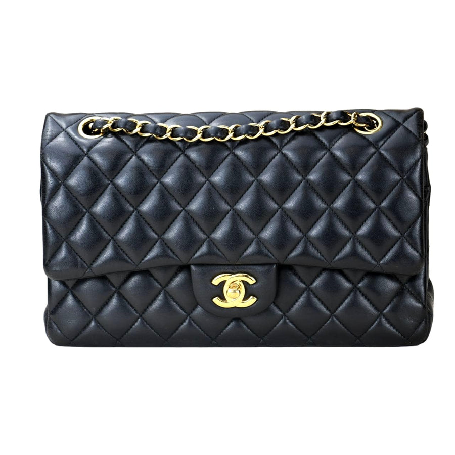 Chanel Melrose Degrade crackled patent leather ombre color flap shoulder  bag. 