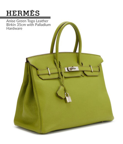 Hermès Anise Green Togo Leather Birkin 35cm with Palladium Hardware
