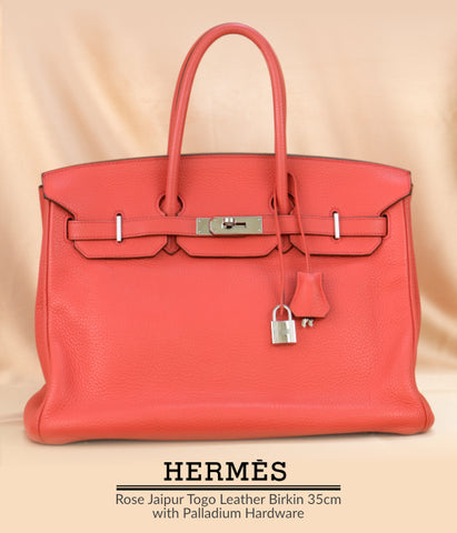 Hermès Rose Jaipur Togo Leather Birkin 35cm with Palladium Hardware