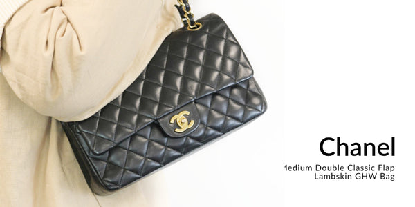 FWRD Renew Chanel Medium Lambskin Classic Double Flap Shoulder Bag