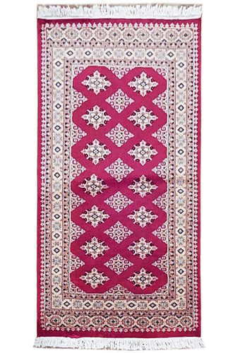 4' x 3' Red Mori Bokhara Rug 75564