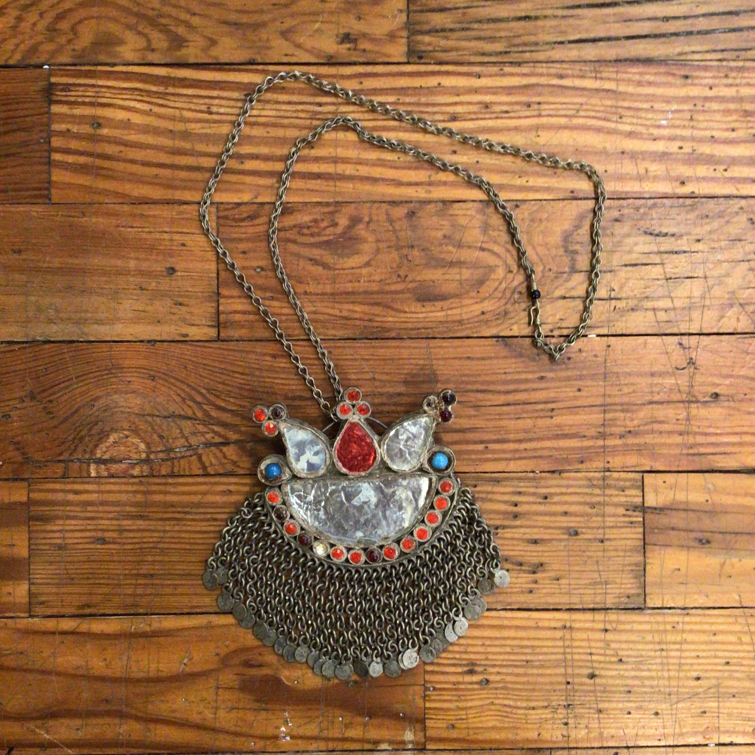 Indian Chain Fringe Pendant Necklace