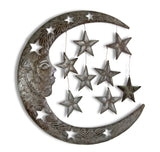 Haitian Metal Moon and Stars Sky