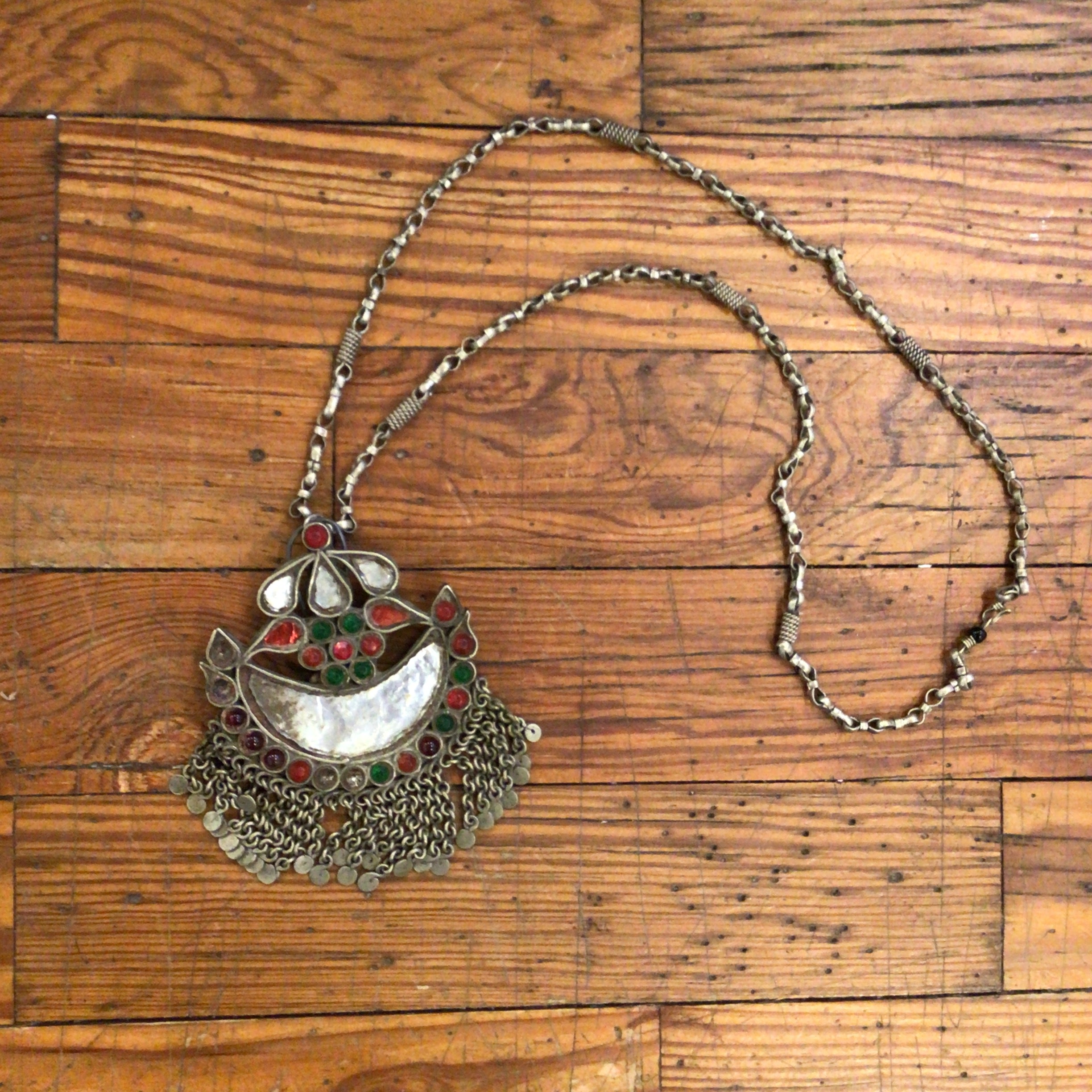 Indian Chain Fringe Pendant Necklace