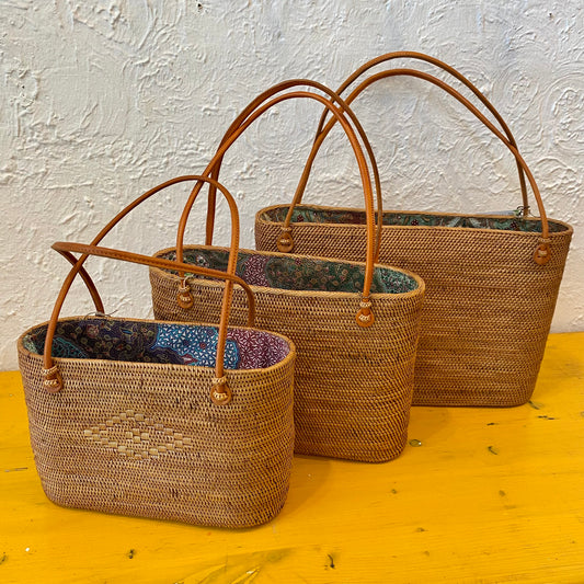 Tenganan Basket Handbag – Saffron + Poe