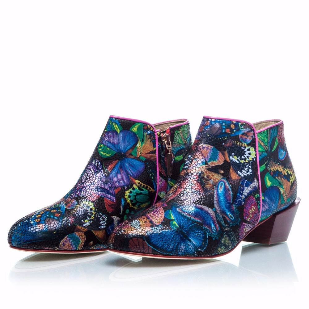 Sara Melissa Designs Shoes Butterfly Print ankle Boot