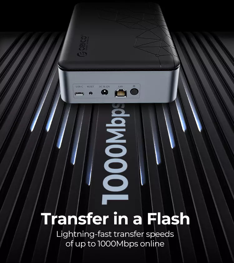 lightning-fast transfer speeds of up to 1000Mbps online