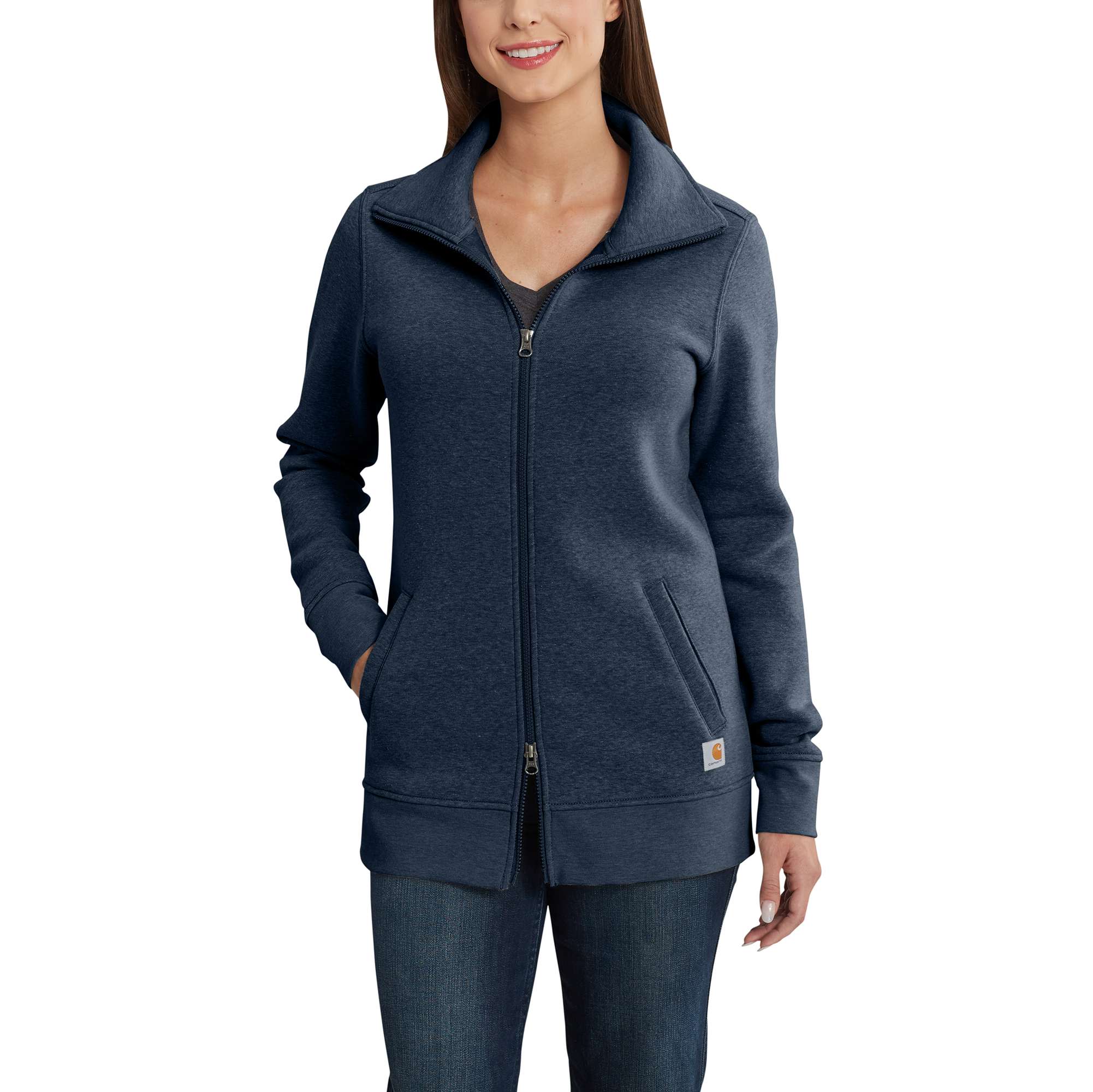 image of Clarksburg Zip Front Tunic Sweatshirt