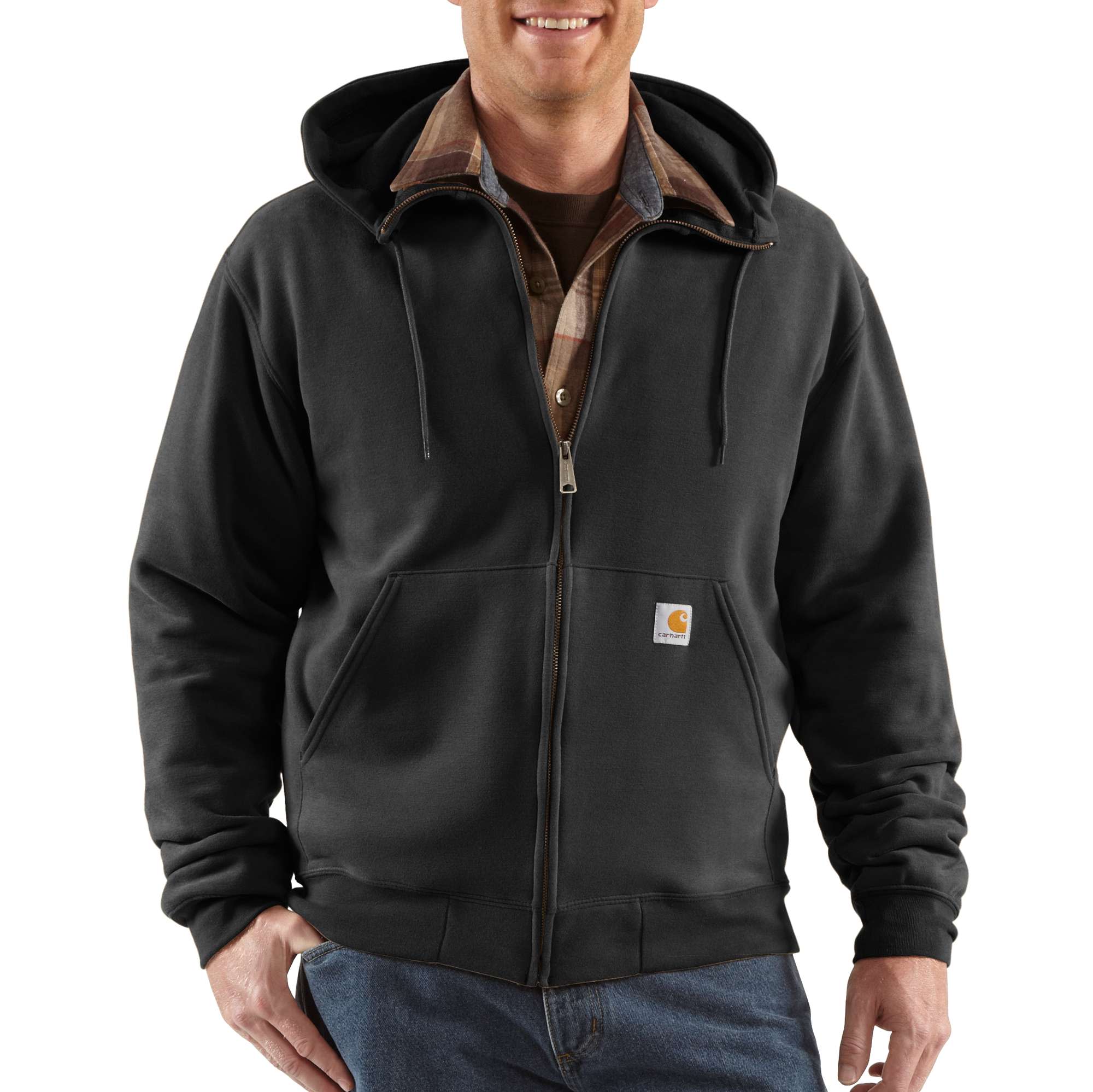 image of Brushed Fleece Hooded Zip Sweatshirt