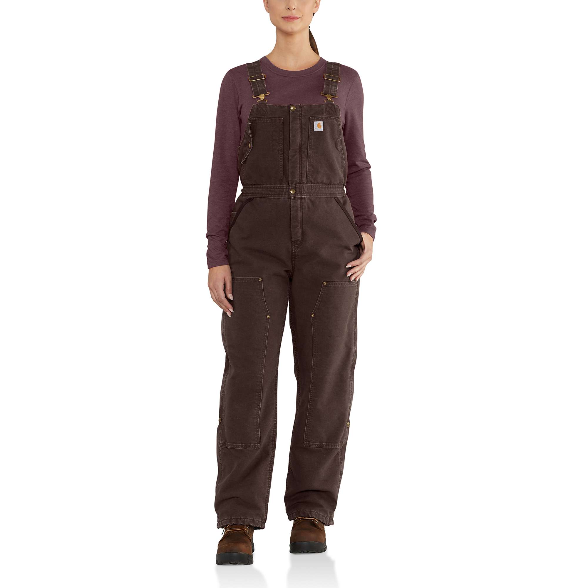 Carhartt women's hot sale lined overalls