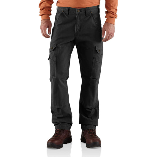 Men's Rugged Flex Relaxed Fit Canvas Cargo Work Pant - Shadow