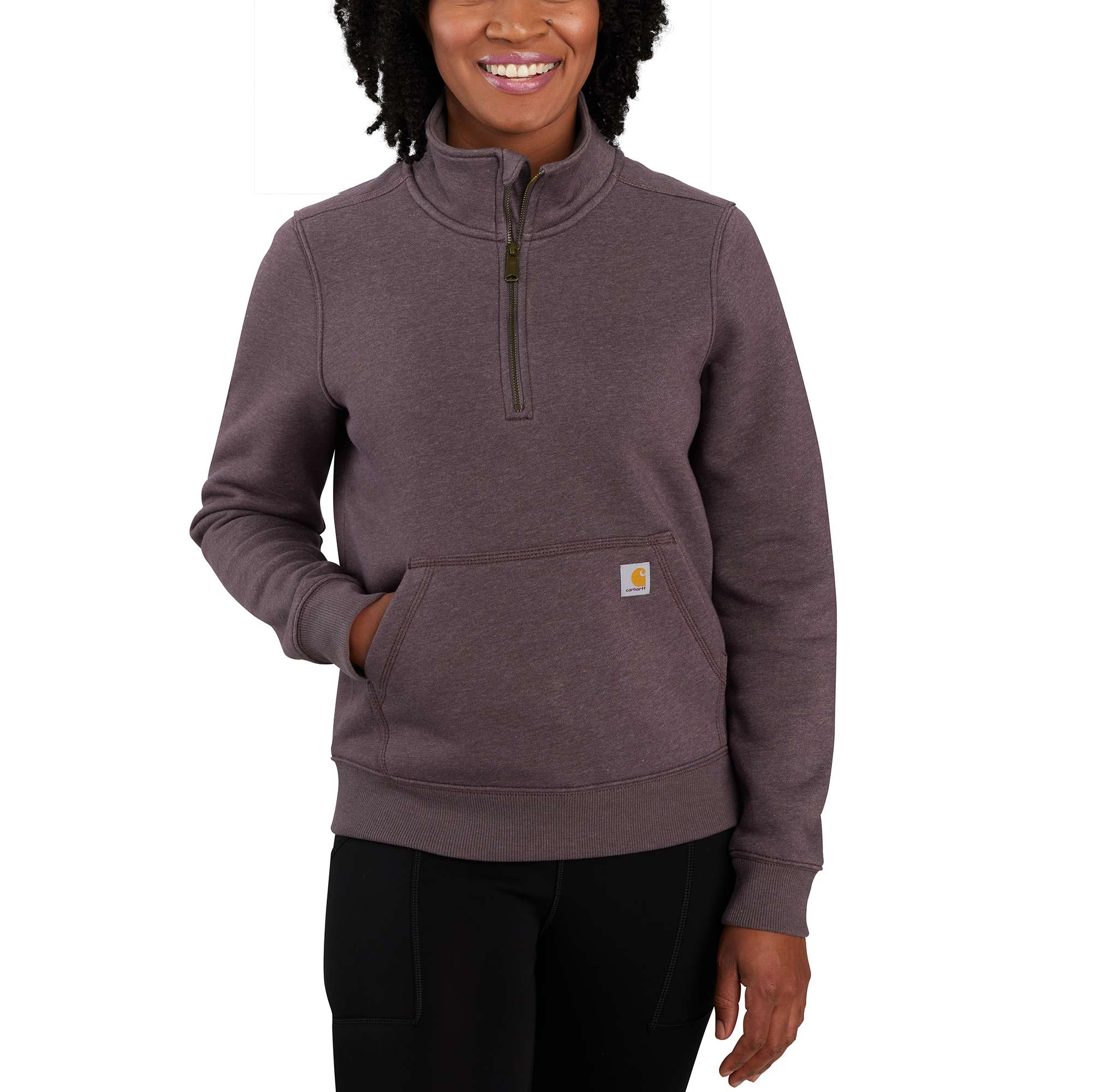 Relaxed Fit Midweight Quarter-Zip Mock-Neck Sweatshirt – Carhartt