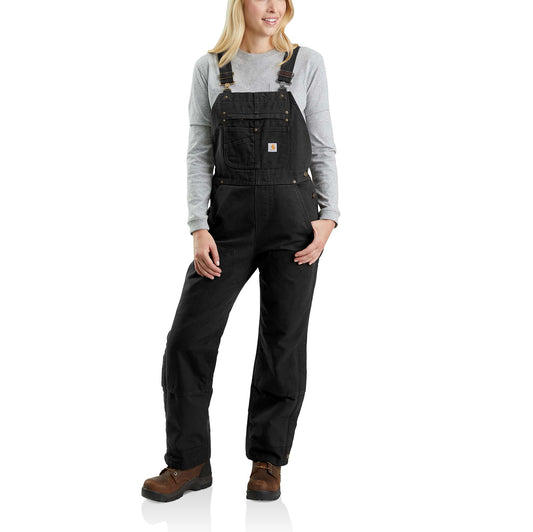 Carhartt Quilt-Lined Washed Duck Bib Overalls for Men