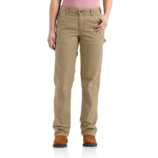 Stretch Canvas Brown Baggy Cargo Pants