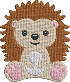 Hedgehog embroidery logo