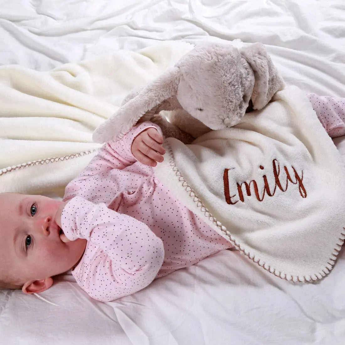 Baby Blanket with Bunny Toy   