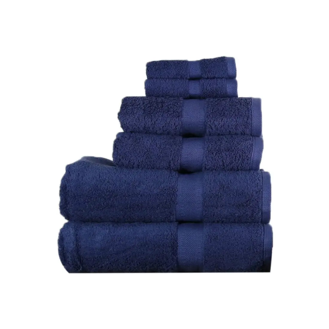 Egyptian Cotton 550gsm 6 Piece Towel Bale in navy