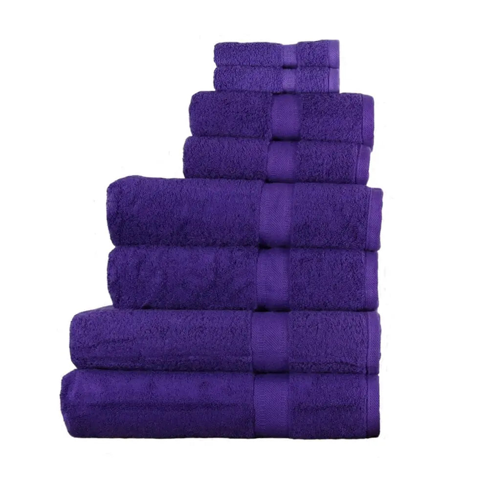 Egyptian Cotton 550gsm 8 Piece Towel Bale Egyptian - Purple  