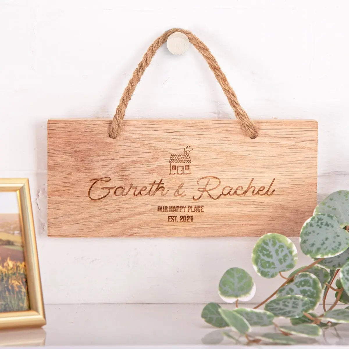 Personalised Couples Wooden Sign   