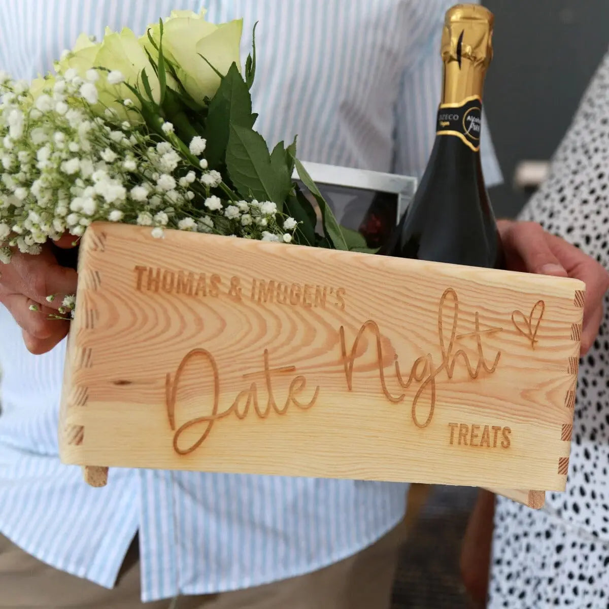 Personalised Date Night Wooden Crate   