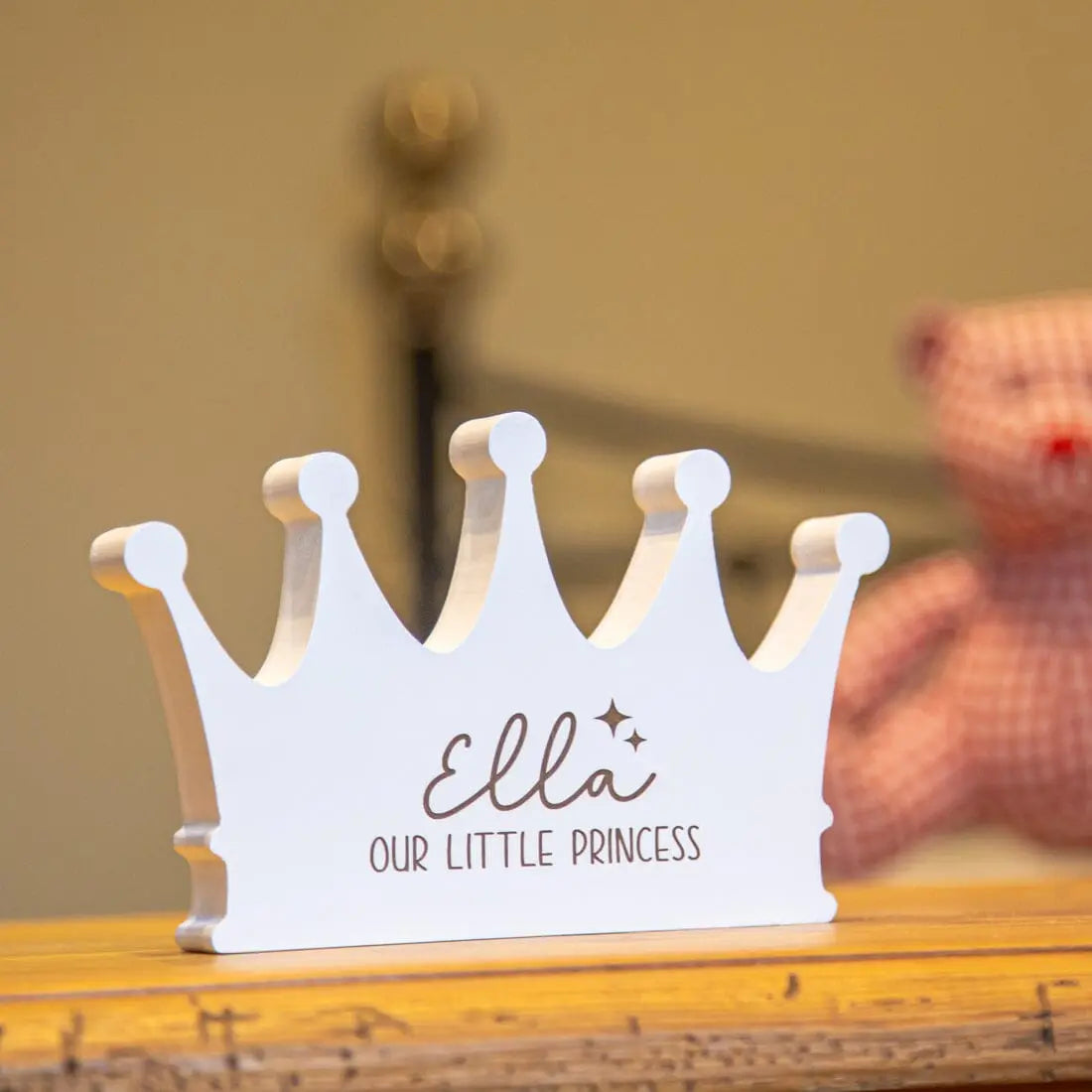 Personalised Royalty Wooden Crown Keepsake   