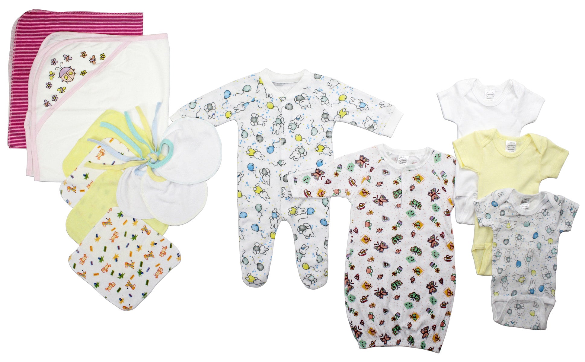 Bambini Newborn Baby Girls 14 Pc Layette Baby Shower Gift Set – Ya-Boo Baby  & Kids Boutique