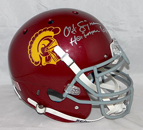 O. J. Simpson Heisman Signed USC F/S Schutt Authentic Helmet- JSA W Auth Silver - 757 Sports Collectibles product image