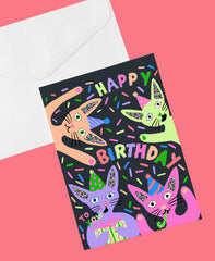 Katsillustration Party Cats Card