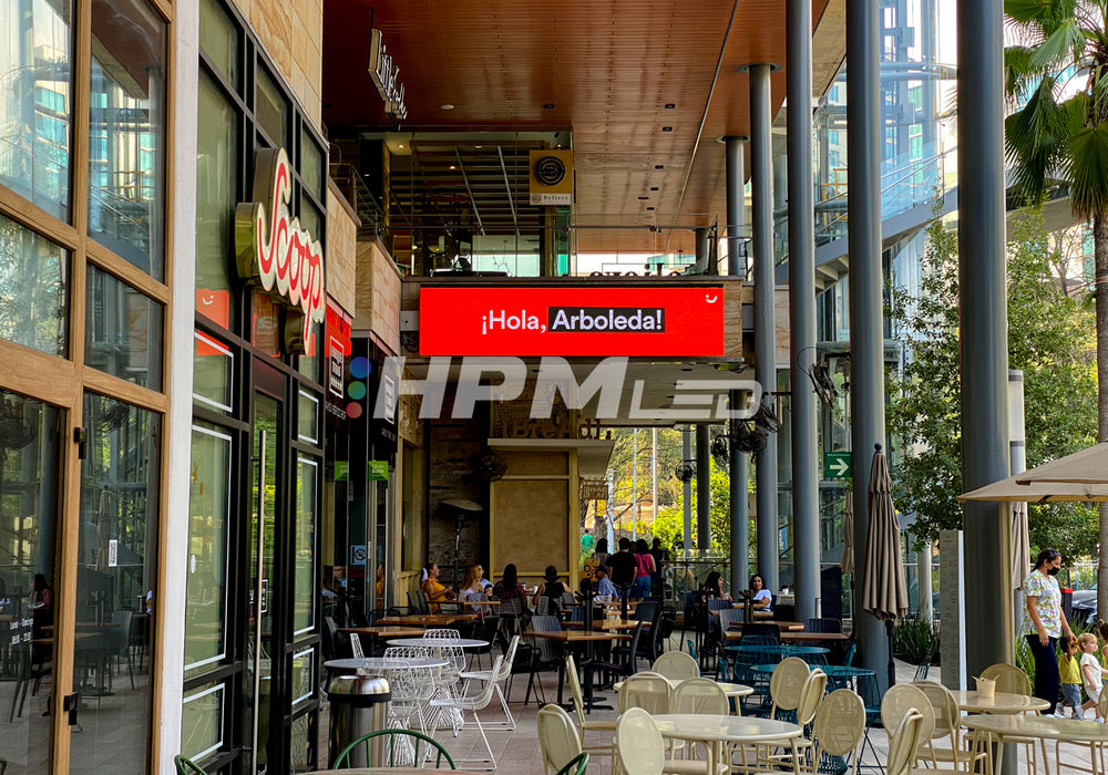 Proyecto Pantalla LED HPMLED Arboleda sobre Restaurantes