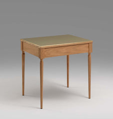 The Cain Side Table (White Oak/Brass)