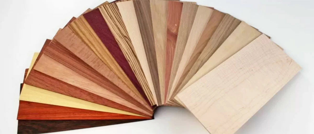Select from a variety of wood species, both exotic and domestic, for your inlay projects.