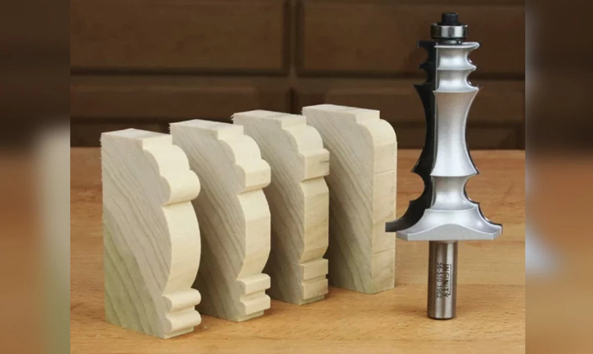 Taking multiple passes and removing smaller amounts of material is a must when using big router bits. Not only is this safer, but it will also help your router bits last longer and produce a much better final finish.