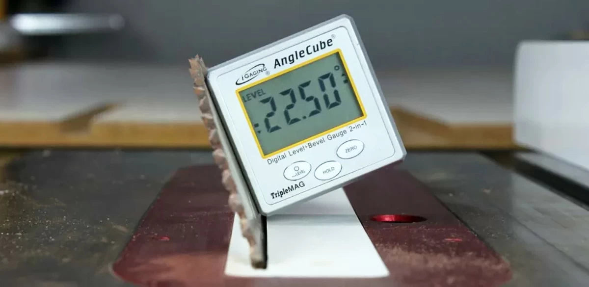 The Digital Angle Cube insures accuracy no matter what angler you need to cut.