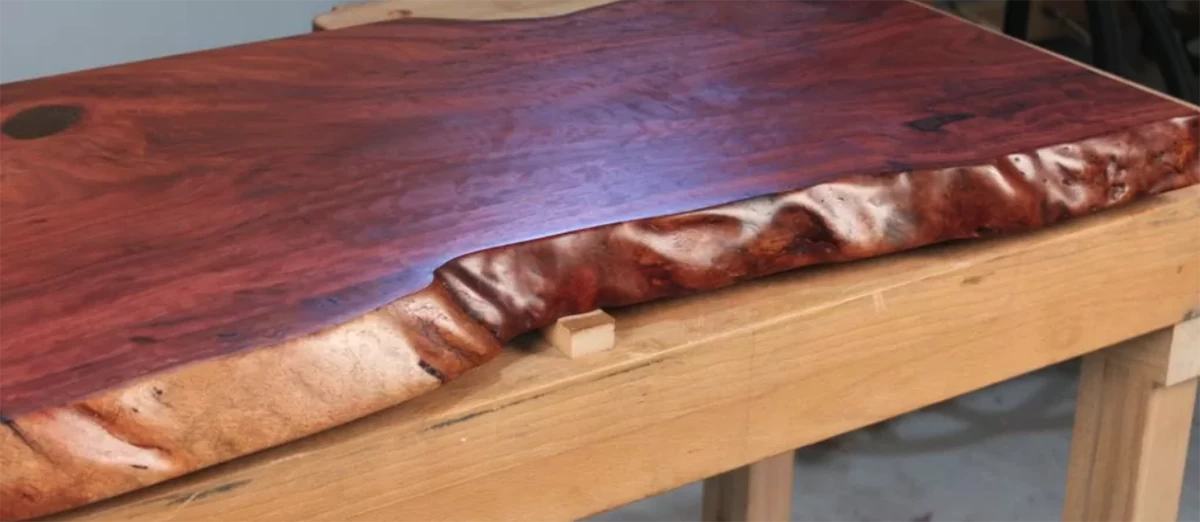 Live edge slab table opener