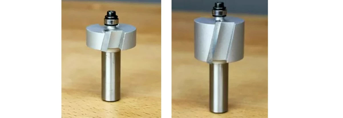 A rabbeting router bit with a 1